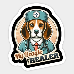 Beagle doctor Sticker